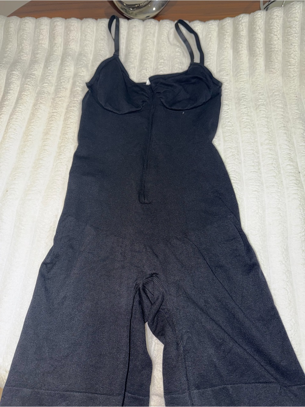 Black Women's Shapewear Bodysuit with Adjustable Straps